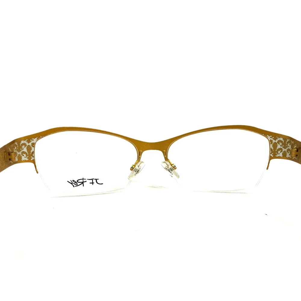 J.F. Rey Eyeglasses Frames JF2558 7550 Purple Gold Fleur De Lis 52-16-132